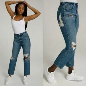 Good American Good Vintage High Rise Straight leg jeans‎ NWT 4/27